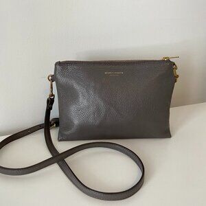 Deadly Ponies Grey Leather Crossbody/Clutch Bag